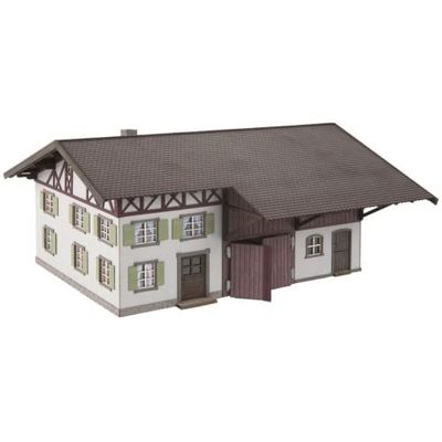 NOCH bondgård, detaljerad modellbyggsats, H0 skala 1:87, perfekt för dioramer och modellbanor