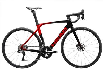 HEAD I- Speed 2.0, Bicicletta da Corsa Unisex Adulto, Nero/Rosso, 56