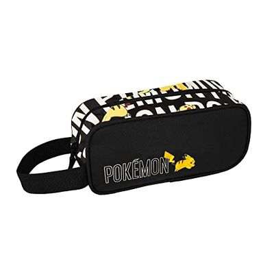 Pokemon gamer-etui, Pikachu-design met zijdelingse handgreep, pennenetui met 1 vak, binnenkant gevoerd en met ritssluiting, 11 x 24 x 10 cm. Toybags, Kleur, Eén maat, casual