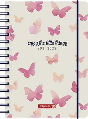 "BRUNNEN 1072055042 Tageskalender/Schülerkalender 2021/2022""Butterfly"""