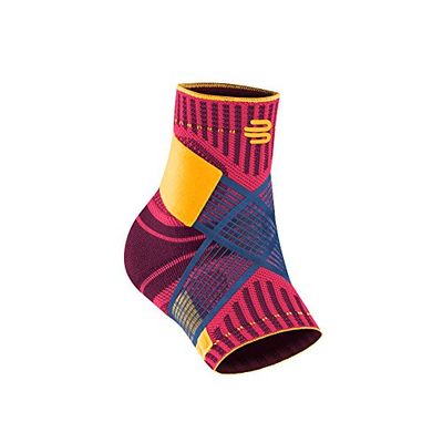 BAUERFEIND, 1 Tobillera Unisex, Tobillo derecho, Para deportes de pelota o atletismo, Estabilización, Con cinta ajustable, Talla S, Rosa, 11419401950611