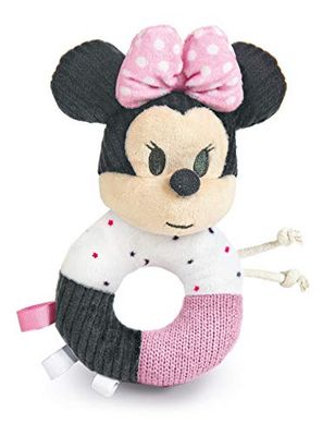 Clementoni Clementoni-17338-Sonajero Disney Baby Minnie Maraca-Sonajeros de Anillo Suave-Juguete pequeños-Adecuado para niños de 0 Meses en adelante-Lavable a máquina, Multicolor, Medium (17338)