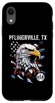 Pflugerville TX Patriotic Eagle USA Flag Vintage Design Case for iPhone XR