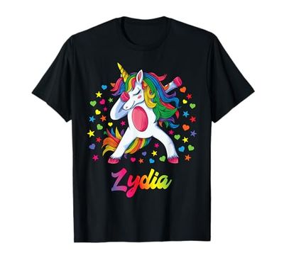 Lydia Nombre Personalizado Unicornio Chica Regalo Camiseta