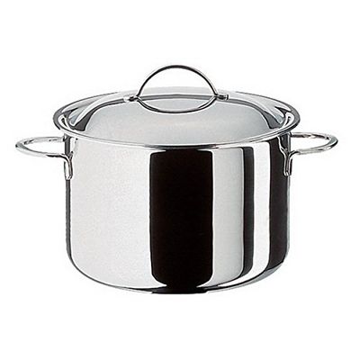 Spring 285540616 Cristal - Olla con tapa (16 cm), color plateado