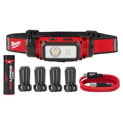 Milwaukee L4HL2-301 Lampe frontale rechargeable USB 600 lumens