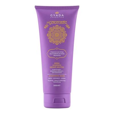 GYADA COSMETICS, Hyalurvedic Ayurvedic Cleansing Dressing, Professional Treatment for Oily, Thin and Pale Hair, Counteracts the Frizz Effect, with Neem, Moringa, Henna Neutral, 200