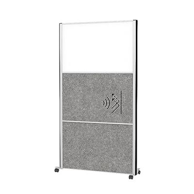 MAUL Malaconnecto Akoestische scheidingswand, 180 x 100 cm, ruimteverdeler voor kantoor en bureau, vrijstaande ruimteverdeler met wielen, ideaal als inkijkbescherming en geluidsisolatie, akoestisch