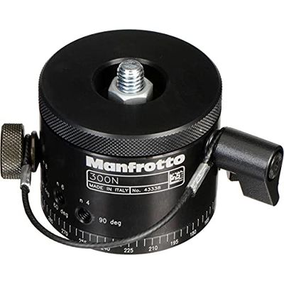 Manfrotto 300N Accessorio per Testa Serie Panoramiche con Rotazione a 360° per Fotografia