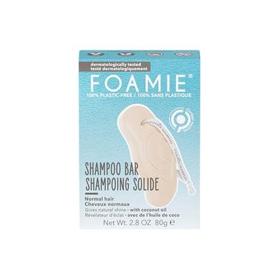 Foamie Shampooing Solide Cheveux Secs & Frisés – À l’huile de Coco – Lisse, nourrit & apporte brillance – Anti-frisottis & douceur naturelle – Vegan, sans plastique & pH-neutre, 80 g