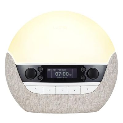 Lumie Bodyclock Luxe 700fm - Sveglia luminosa con radio UkW, altoparlante Bluetooth e luce blu per dormire