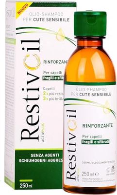 RestivOil Activplus Hair Strengthening Shampoo, Physiological Oil with Reconstituting and Reactivating Action for Fragile and Frayed Hair, 250 ml