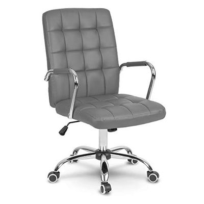 Sofotel Benton Chair, Simili Cuir, Gris, Standard