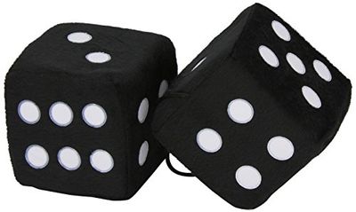 S SUMEX Jumbo20 Dados decorativos Jumbo Size estilo retro e divertido cor preta 9 x 9 cm