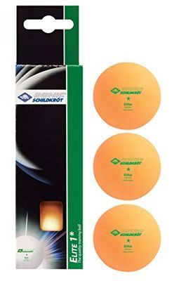 Donic Schildkröt 1-Star Elite Set de 3 balles de Tennis de Table, Arancione, 608318, 3 Unitá