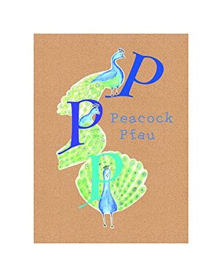 Komar Cuadro de Pared | ABC Animal P | Pósteres, habitación Infantil, Letras, Cuadro, salón, Dormitorio, decoración, impresión artística | sin Marco | P036P-40 x 50 cm | Tamaño: 40 x 50 cm (Ancho x