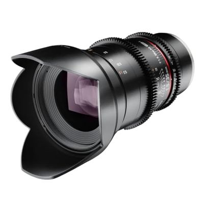 Samyang 7811 35/1,5 lens video DSLR II Sony E handmatige focus videolens 0,8 tandwiel versnelling, groothoeklens zwart