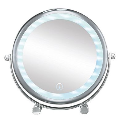 Kleine Wolke Bright Shorty Cosmetic Mirror, Silver, Chrome, 4 x 20 x 19.5 cm