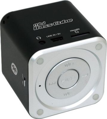 Jaytech 77002423 Bluetooth Mini Bass Cube Speaker Portable (1 Item, 3.5 mm jack, 3 watt, USB)