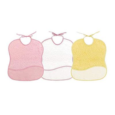 Ti TIN – 3-pack korsnäshaklapp av 100% bomull med mycket mjuk känsla, rosa, 25 x 30 cm