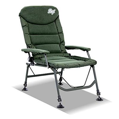 Silla de pesca Lucx®, Like a Big Boss, silla de carpa, silla de camping, silla de jardín con reposabrazos