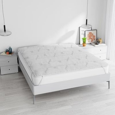 Topper Made in Italy con elásticos, Tencel, 160 x 195 cm