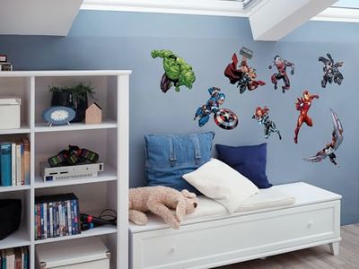 Marvel väggtatuering – Avengers Crew – storlek 50 x 70 cm – barnrum, väggklistermärke, väggklistermärke