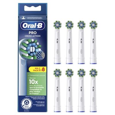 Oral-B Pro Cross Action Spazzole per Spazzolino Elettrico, Confezione da 8 Unità