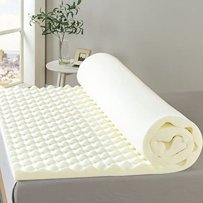 ZINUS Surmatelas en Mousse à mémoire de Forme rafraîchissante en cuivre Tourbillon de 5,1 cm, antimicrobien et résistant aux odeurs/Design de Flux d'air, lit Double