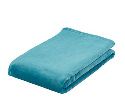 Gözze - Coperta, Memphis, Tessuto Spesso 300 g/m², 100% Poliestere, 180 x 220 cm - Blu petrolio