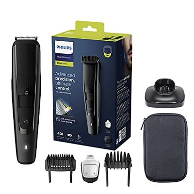 PHILIPS Recortadora de barba serie 5000 con sistema Lift and Trim Pro (modelo BT5515/13), color negro