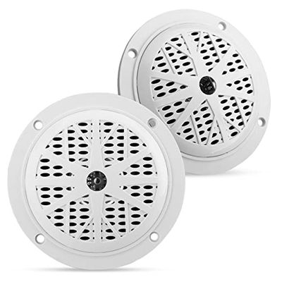 Pyle PLMR41W - Sistema de altavoces estéreo dual impermeable de 4", blanco