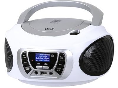 Trevi CMP 510 Dab Radio CD Portable Dab/Dab+ avec RDS, USB, AUX-in, Prise Casque Blanc
