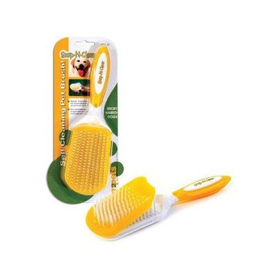 Snap-N-Clean Zelfreinigende hondenborstel voor kort haar (maat: groot)