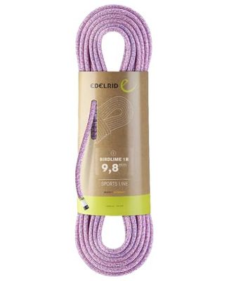 EDELRID Birdlime 1r 9,8mm, Corda da Arrampicata Unisex Adulto, Rosa-Royal, 80 M