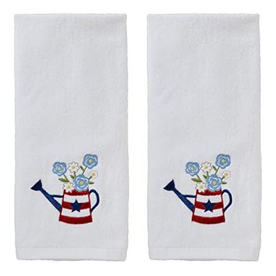 SKL Home Patriotic 4th of July Americana Water Can - Juego de Toallas de Mano, Color Blanco, 2 Unidades