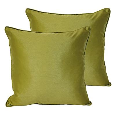 Paoletti Fiji tvåpack fjäderfyllda kuddar, grön, 43 x 43 cm