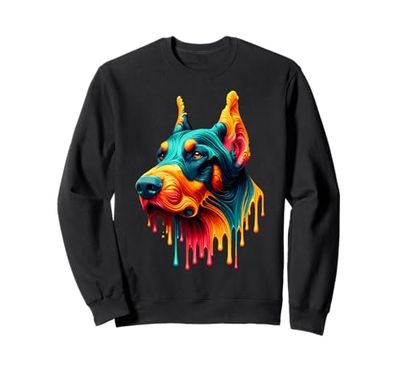 Dripping Paint Art Doberman Pinscher Dobermans Dobie Felpa