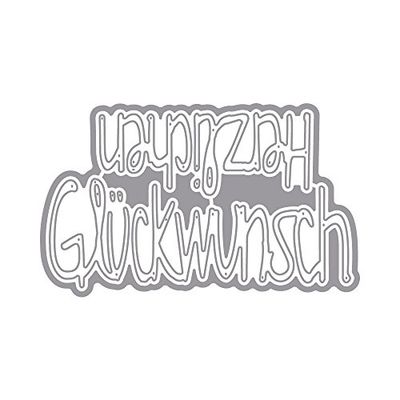 Rayher 59687000 stanzschablonen de félicitations sB btl lot de 2, Gris