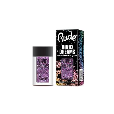 RUDE Vivid Dreams Face & Body Glitter en Galaxy Cluster : un éclat cosmique captivant pour illuminer votre visage et votre corps