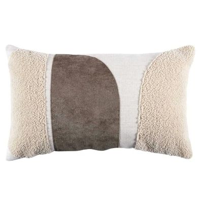 HOME DECO FACTORY, TX0046 - Cojín Beige y Crema, 30 x 50 cm, diseño Elegante y Moderno, Comodidad óptima, de fácil Mantenimiento, versátil – 30 x 50 cm, Beige y Crema