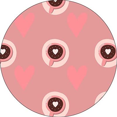 Bonateks, Round Digital Printed Mouse Pad, Non-Slip Base, for Office and Home, Diameter:22cm