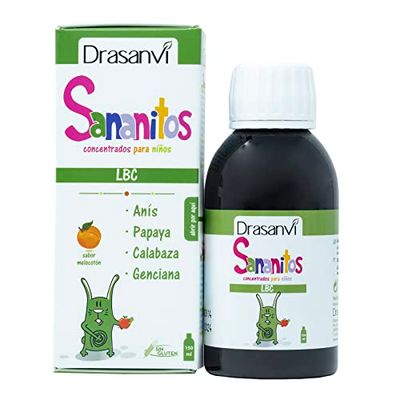 DRASANVI SANANITOS LBC - Anís + Papaya + Calabaza + Genciana - Sabor MELOCOTÓN - VEGANO - SIN GLUTEN - 150ml