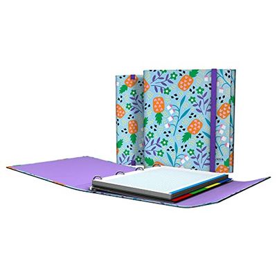 Grafoplas 88212642. Folder 4 pierścienie z klapą, A4, Gumowe zamknięcie, Zawiera części zamienne i przekładki, folder, Elena Corredoira, Flower