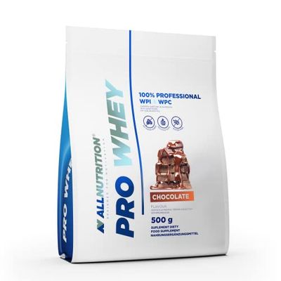 ALLNUTRITION Pro Whey Protein Powder with Branched Amino Acids - Whey Protein Concentrate & Whey Protein Isolate - Pre Workout Powder - Low Calorie Protein Powder - 500g - Chocolate