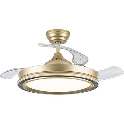 Eden pulse Ventilator goud/zwart, 72 W, 3 uitklapbare vleugels, afstandsbediening, 38/50,5 x 49,5/106 cm