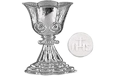 Rayher 3120022 Cire Motif ¯: calice + hostie, 6 cm sous blister. 1, Silb
