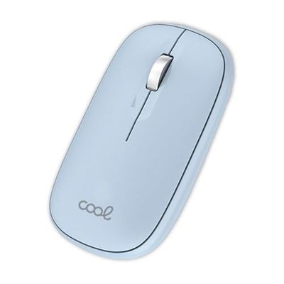 Cool Slim Silent 2-in-1 Wireless Mouse (Bluetooth + USB Adap) Sky Blue