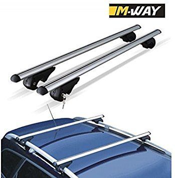 M-Way nnrb1045.49 Aero – Barras de Techo de Aluminio Raíles de Cruz, diseño de Bloqueo en Rack Eagle