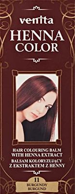 Venita - Henna Color Balm - Coleur Burgundy - 100% naturel et doux - Application crémeuse et uniforme - Coloration durable et éclatante - Unisexe - 75 ml